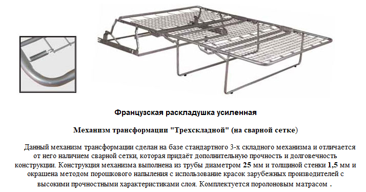 Механизм раскладушки схема